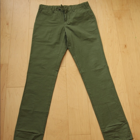 olive green trouser suit